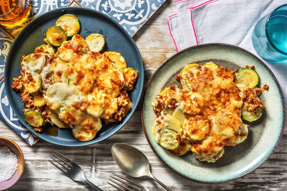 Moussaka de courgette au bœuf