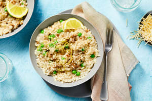 Sausage and Spring Pea Risotto image