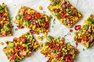Breakfast Bacon and Cheese Flatbreads image