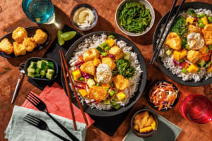 Luxe bowl met kabeljauw-tempura en mango image