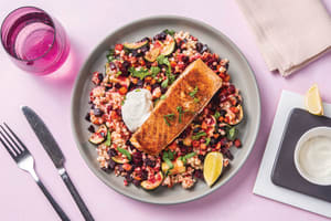 Moroccan-Spiced Salmon & Pearl Couscous image