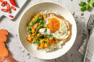 Pittige curry met spinazie en zoete aardappel image