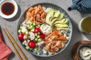 Sushi bowl au saumon fumé et mayonnaise au gingembre image
