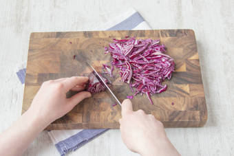 Chop vegetables and set aside