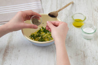 Add a pinch of salt and pepper