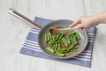 Cook asparagus