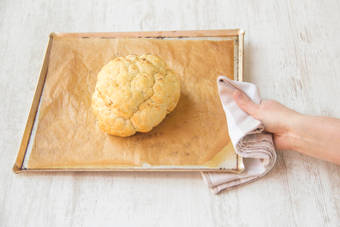 Roast the cauliflower crown