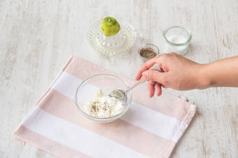 Add lime juice to sour cream