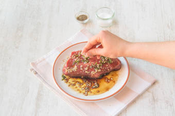 Marinade the steak