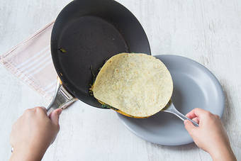 Cook the quesadilla