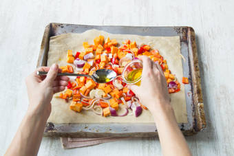 Besprenkel met olijfolie