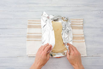 Cover the tortillas in foil
