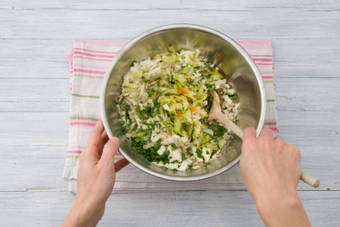 Stir through the remaining patty ingredients