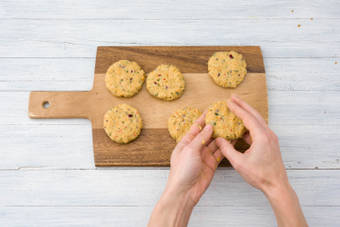 Shape the mixture into patties