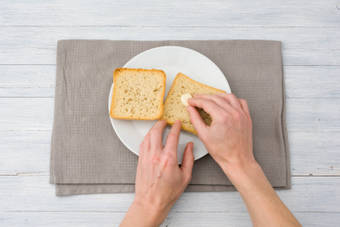 Rub your garlic clove on your ciabatta