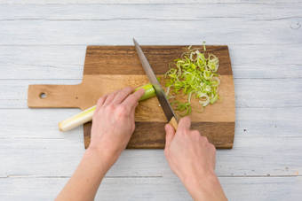 Slice leeks