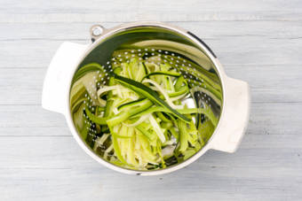 Place the zucchini in a colander