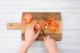 Chop your tomatoes