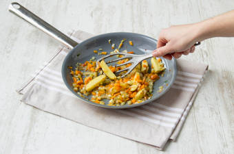 Add your potato to the pan