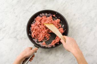 Brown the mince