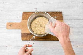 Cook the quinoa