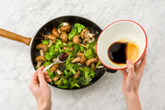 Add the Kung Pao mix