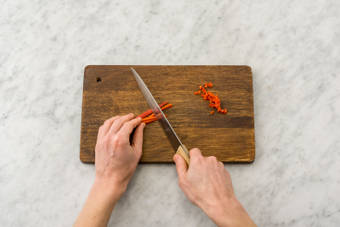 Finely chop the chilli