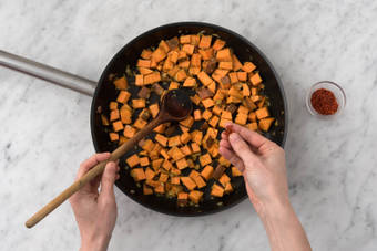 Add the sweet potato