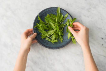 Rucola verdelen