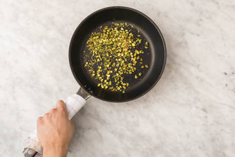 Toast the pistachio