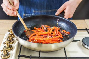 Pan-Fry the Veggies