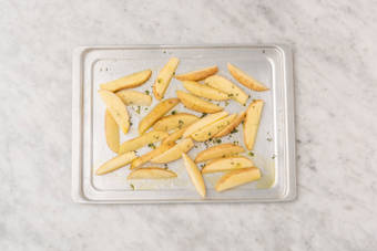 Wedges ready to bake