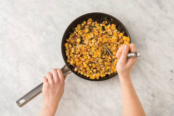 Make smashed chickpeas