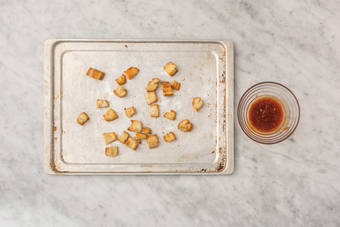 MAKE CROUTONS & SAUCE