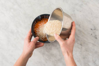 REIS und FLEISCH vorbereiten