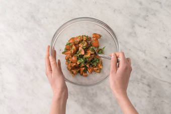 MAKE THE TOMATO SALSA