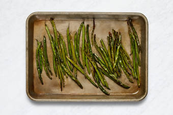 Make Garlic Spread and Roast Green Beans