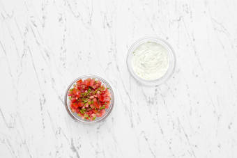 Make Salsa and Lime Sour Cream