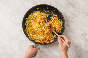 Faire sauter les légumes