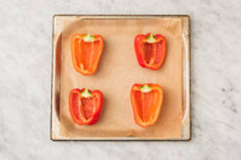 Paprika's in de oven