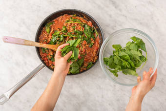 Stir in the Spinach