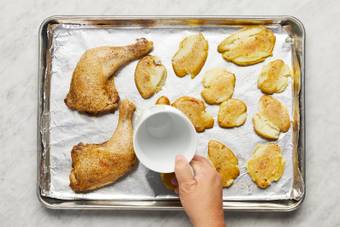SMASH POTATOES & GLAZE CHICKEN