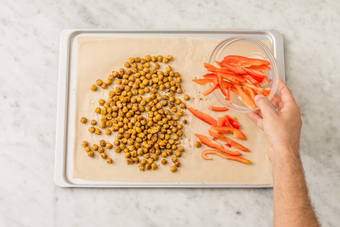 Kichererbsen rösten