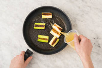 Braiser le poireau et préparer la purée