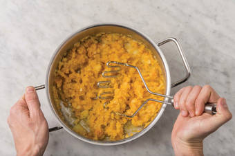 Make the sweet potato mash