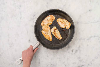 Pan-fry the chicken