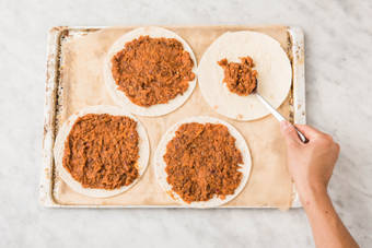 Make the quesadillas