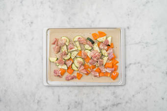 Roast chicken and veggies