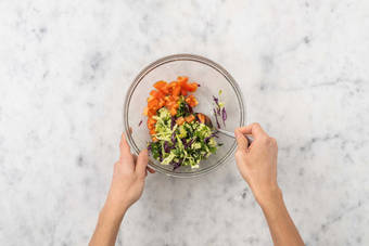 Make crema and salad