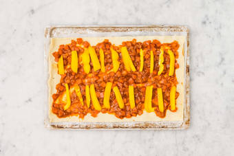 Enfourner la tarte fine